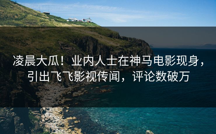 凌晨大瓜！业内人士在神马电影现身，引出飞飞影视传闻，评论数破万