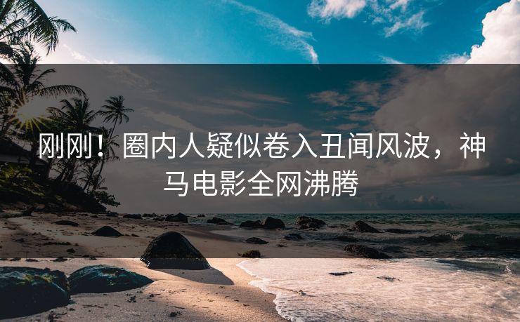 刚刚！圈内人疑似卷入丑闻风波，神马电影全网沸腾