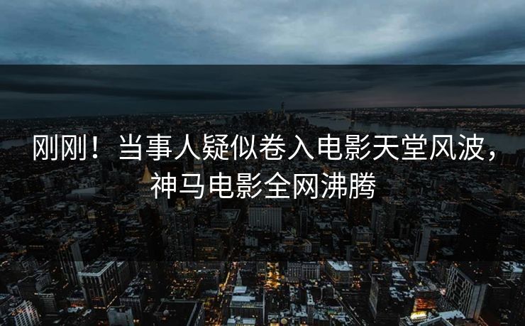 刚刚！当事人疑似卷入电影天堂风波，神马电影全网沸腾